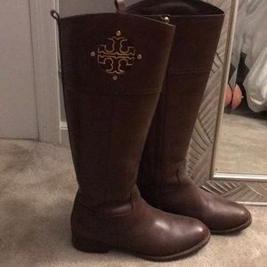 Tory Burch Brown Over the Knee Boots